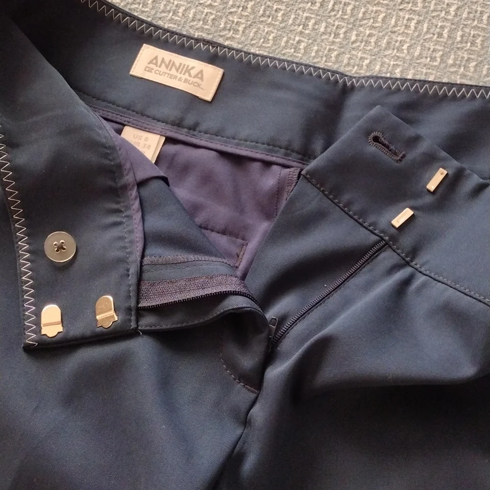 Annika Cutter & Buck Women's Golf Shorts Navy Size 8 - Picture 5 of 8